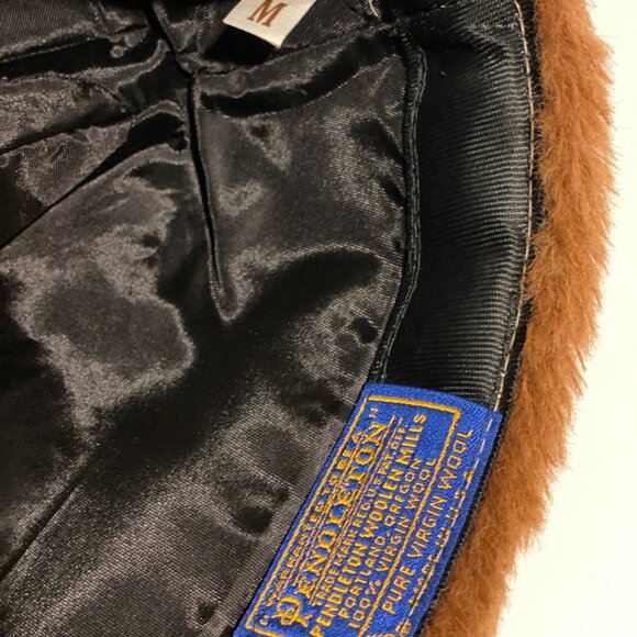 Vintage Pendleton Hat Brown Fur Trim Wool Aviator (Medium) - Picture 7 of 11